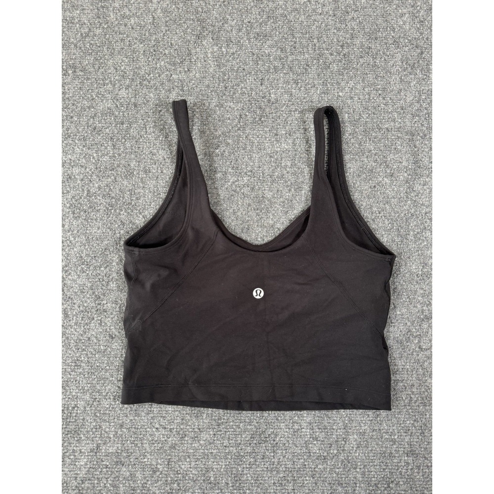 Lululemon Align Tank Top Womens 6 Black Cropped Active Bra Yoga Gym - Picture 8 of 13
